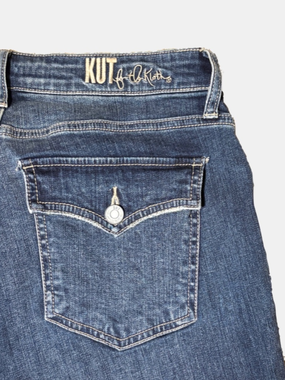 Kut from The Kloth womens jeans size 6 Katy boyfriend mid rise dark wash stretch - Picture 5 of 11